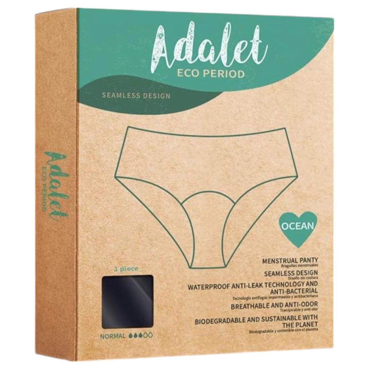 Adalet Ocean Normal - menstruációs bugyi (fekete) Adalet Ocean Normal - menstruációs bugyi (fekete)