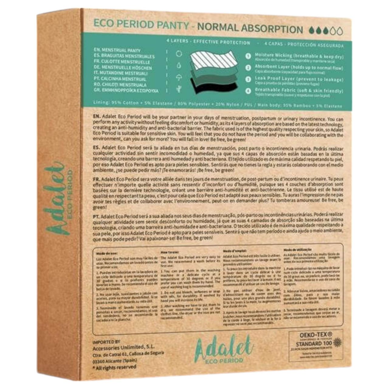 Adalet Ocean Normal - menstruációs bugyi (fekete) Adalet Ocean Normal - menstruációs bugyi (fekete)