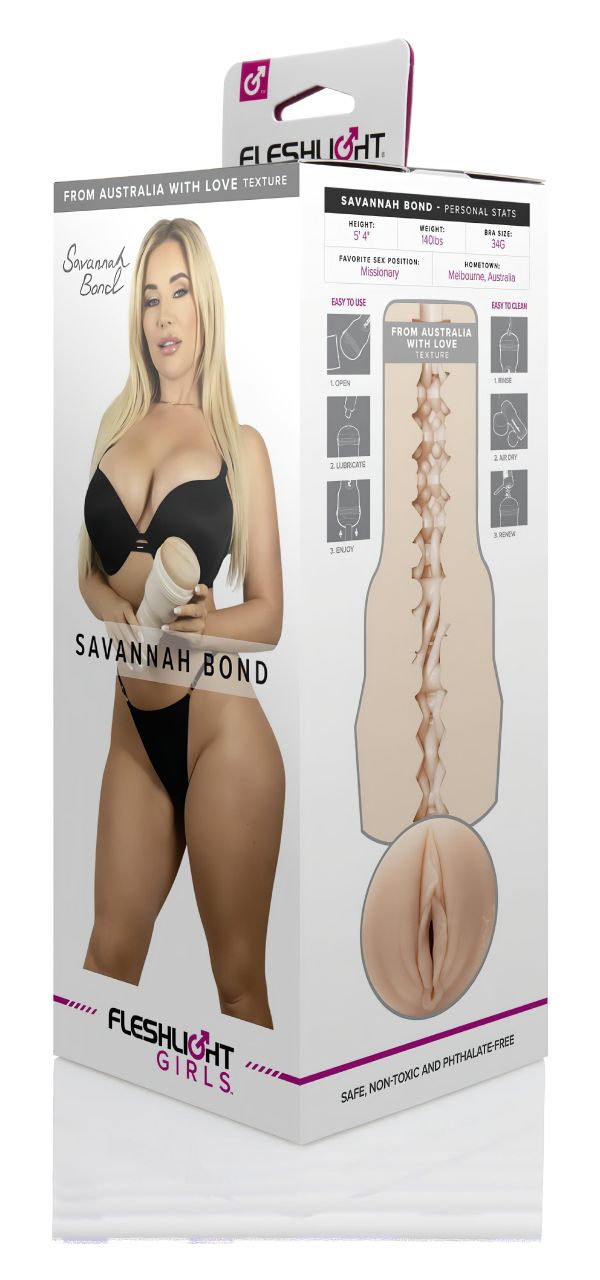 Fleshlight Savannah Bond - élethű műpunci (natúr)