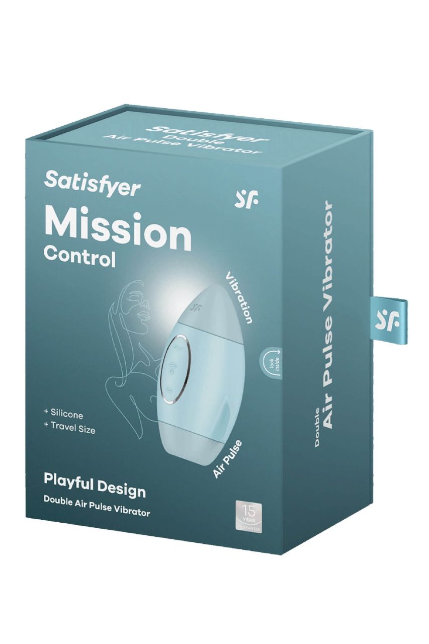 Satisfyer Mission Control - akkus, léghullámos csiklóizgató (kék)