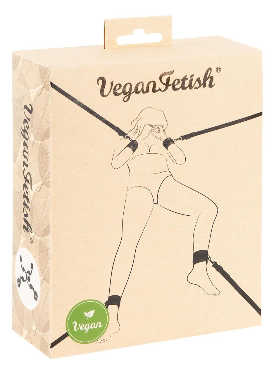 Vegan Fetish - ágyhoz kötöző szett (fekete)