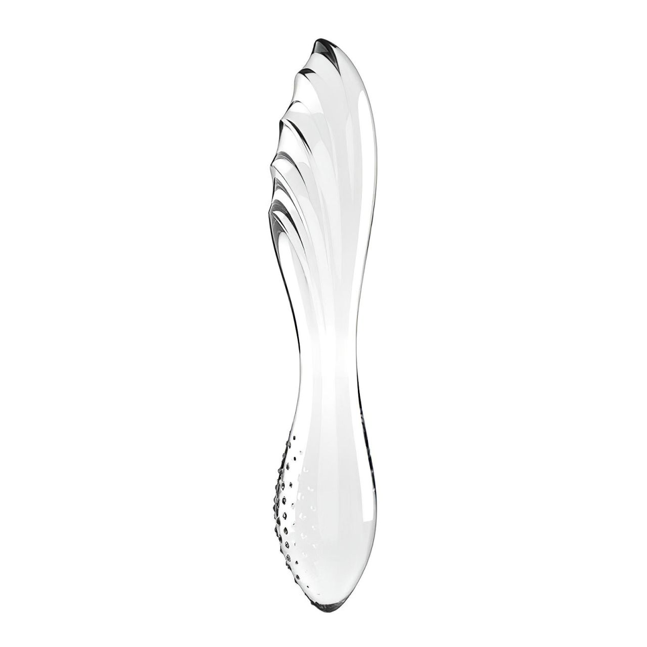 Satisfyer Dazzling Crystal 1 - 2 végű üveg dildó (áttetsző)