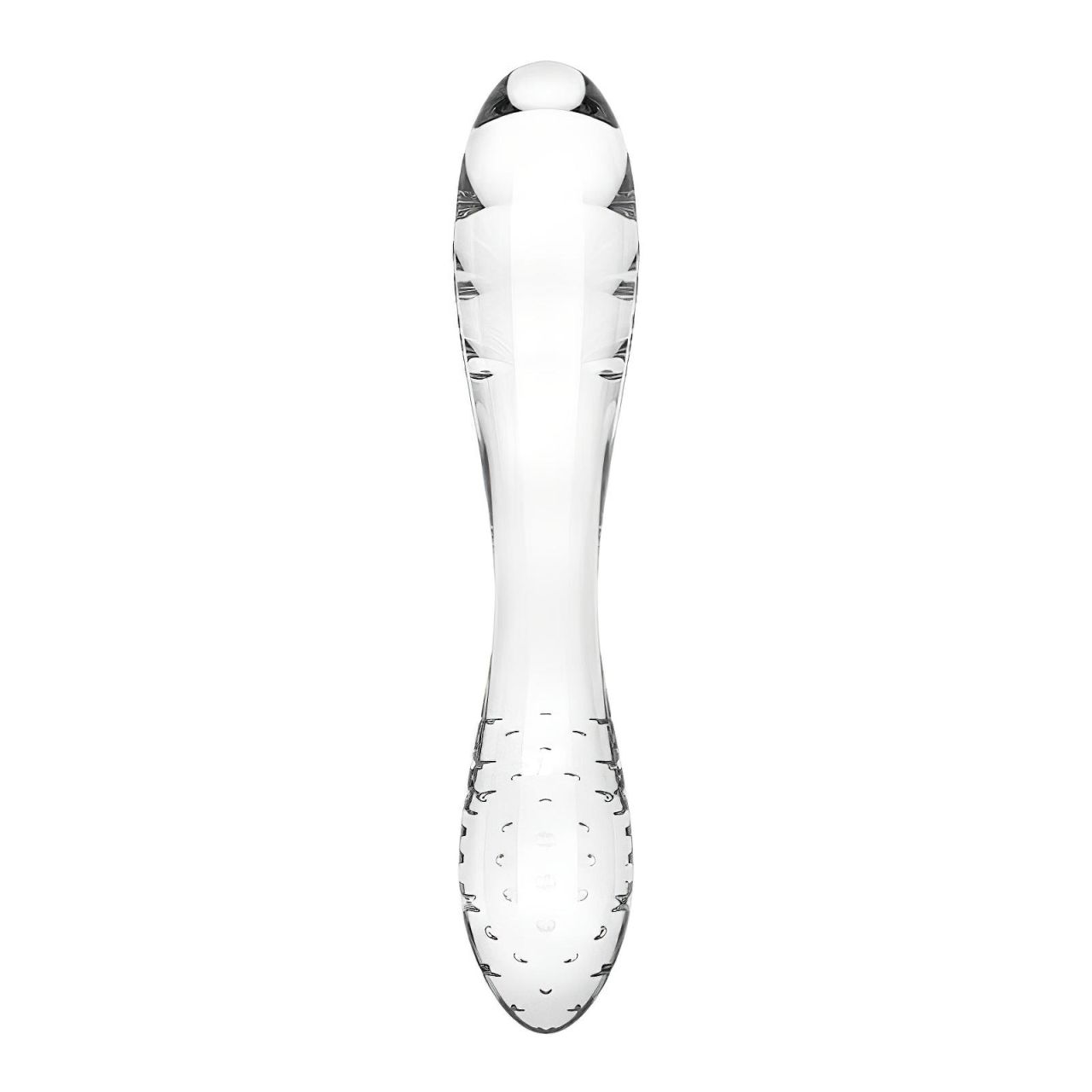 Satisfyer Dazzling Crystal 1 - 2 végű üveg dildó (áttetsző)