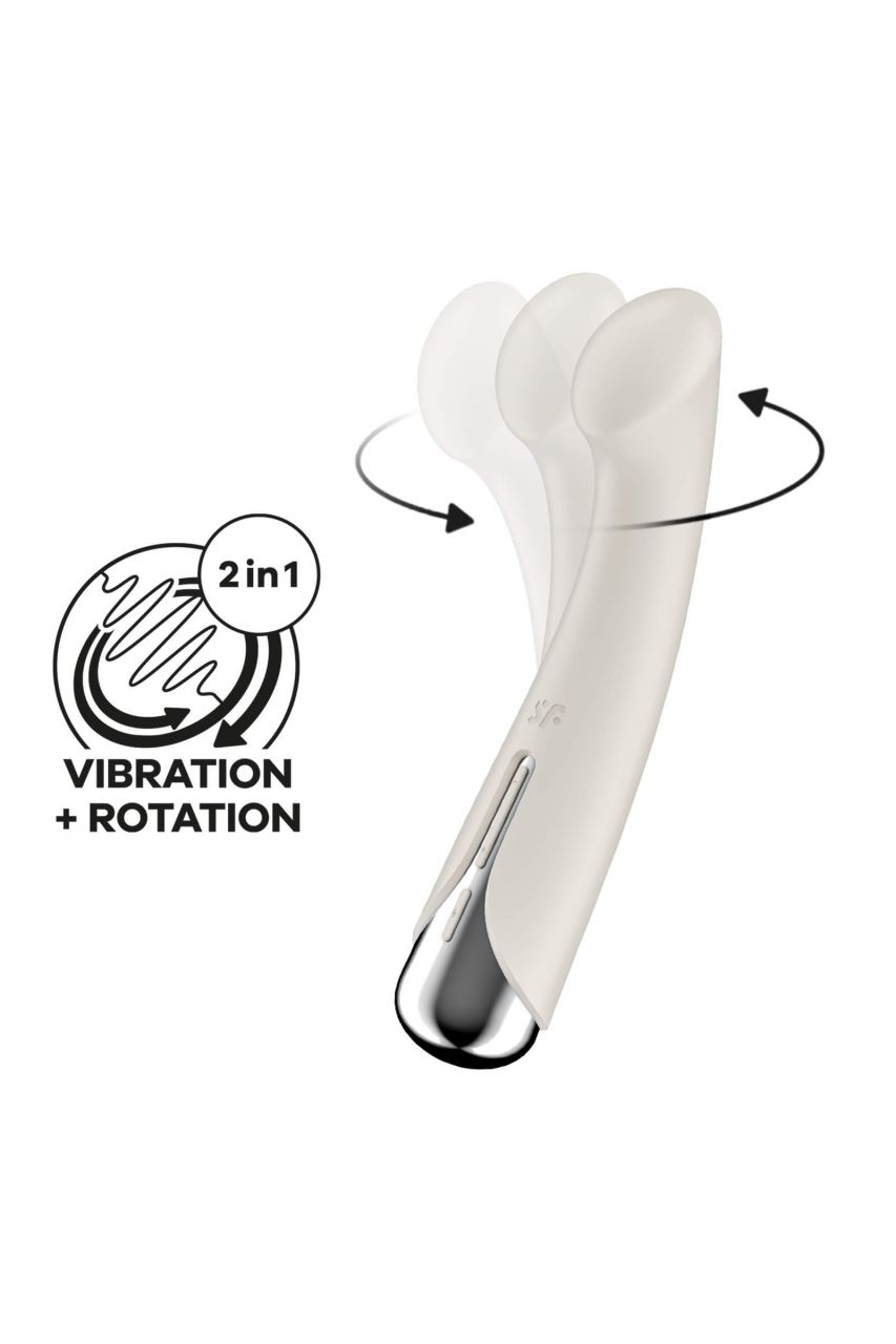 Satisfyer Spinning G-Spot 1 - forgó fejes G-pont vibrátor (bézs)