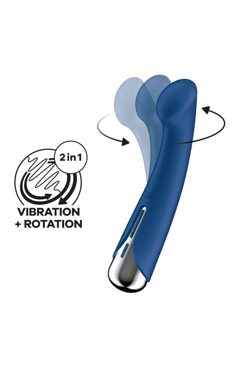 Satisfyer Spinning G-Spot 1 - forgó fejes G-pont vibrátor (kék)