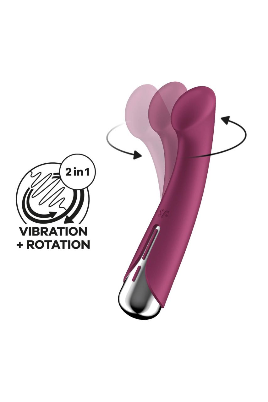 Satisfyer Spinning G-Spot 1 - forgó fejes G-pont vibrátor (piros)