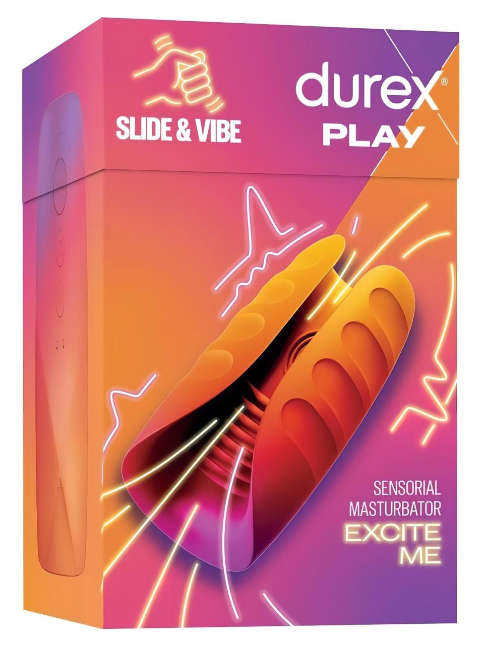 Durex Slide & Vibe - akkus, vízálló makkvibrátor (pink)