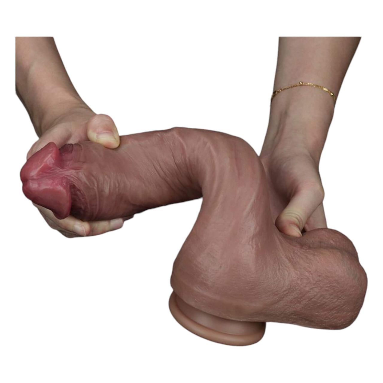 Lovetoy Nature Cock - kétrétegű élethű dildó - 26cm (natúr)