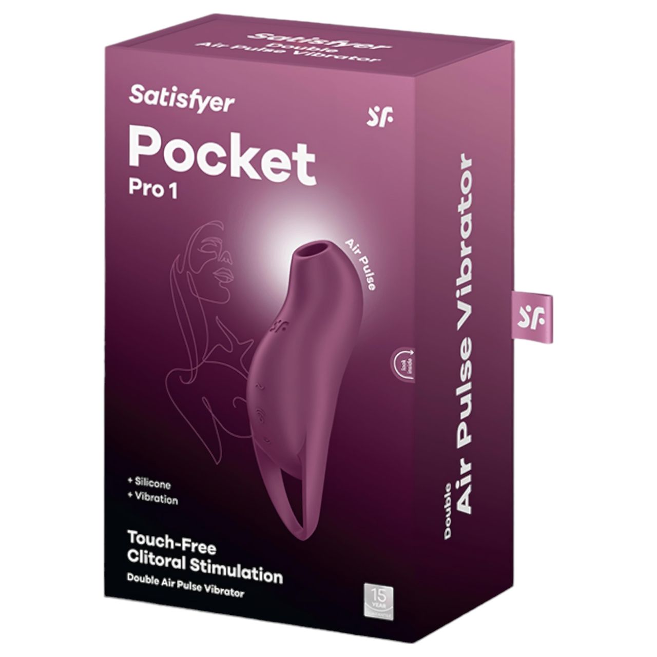 Satisfyer Pocket Pro 1 - akkus, léghullámos csiklóizgató (lila)