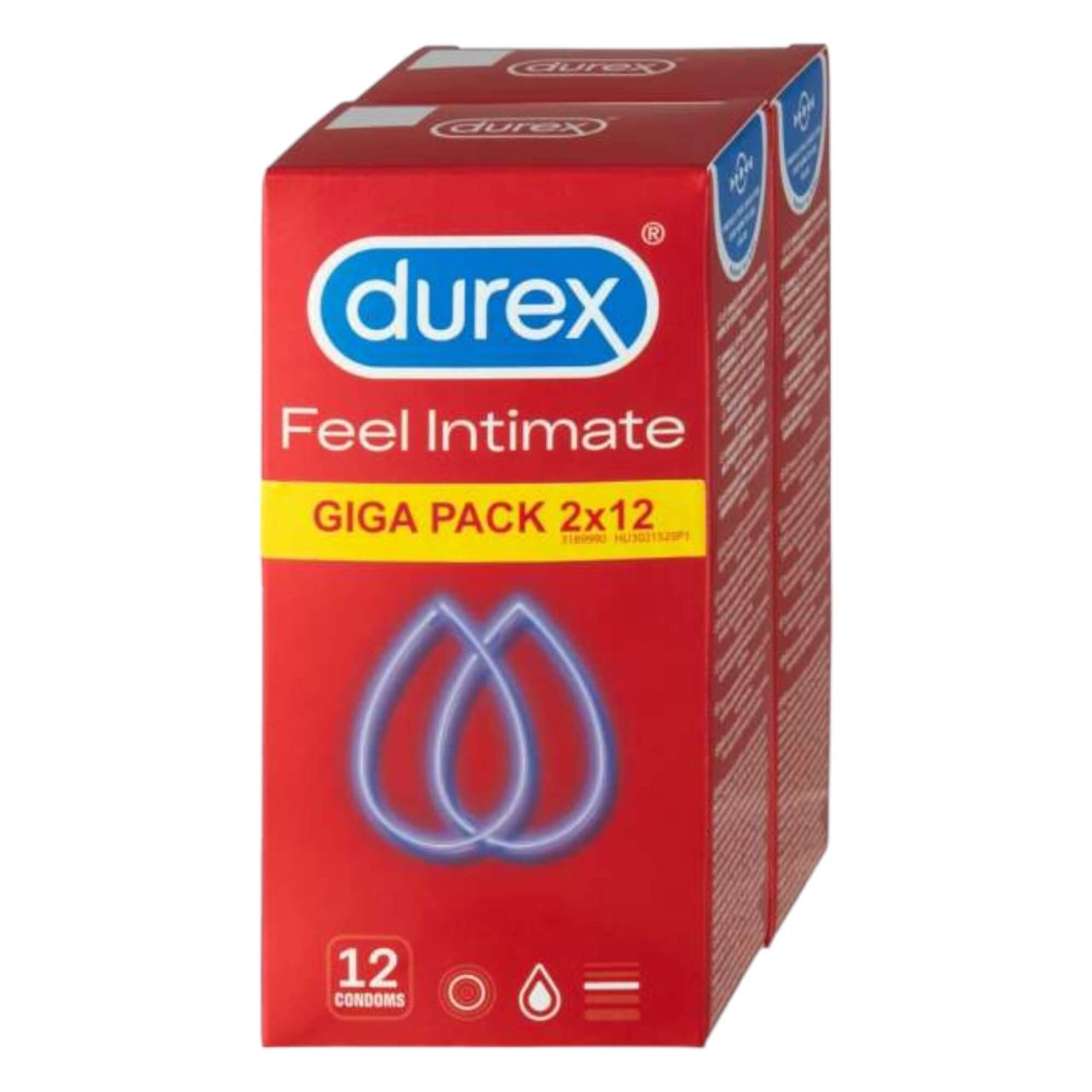 Durex Feel Intimate - vékonyfalú óvszer csomag (2x12db)