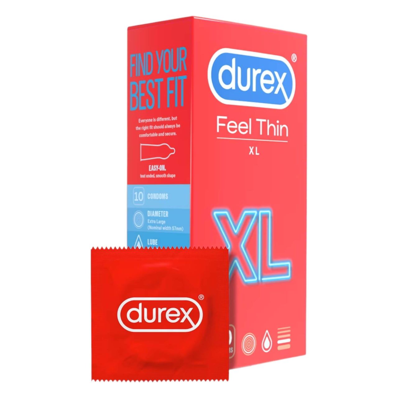 Durex Feel Thin XL - élethű érzés óvszer (10db)