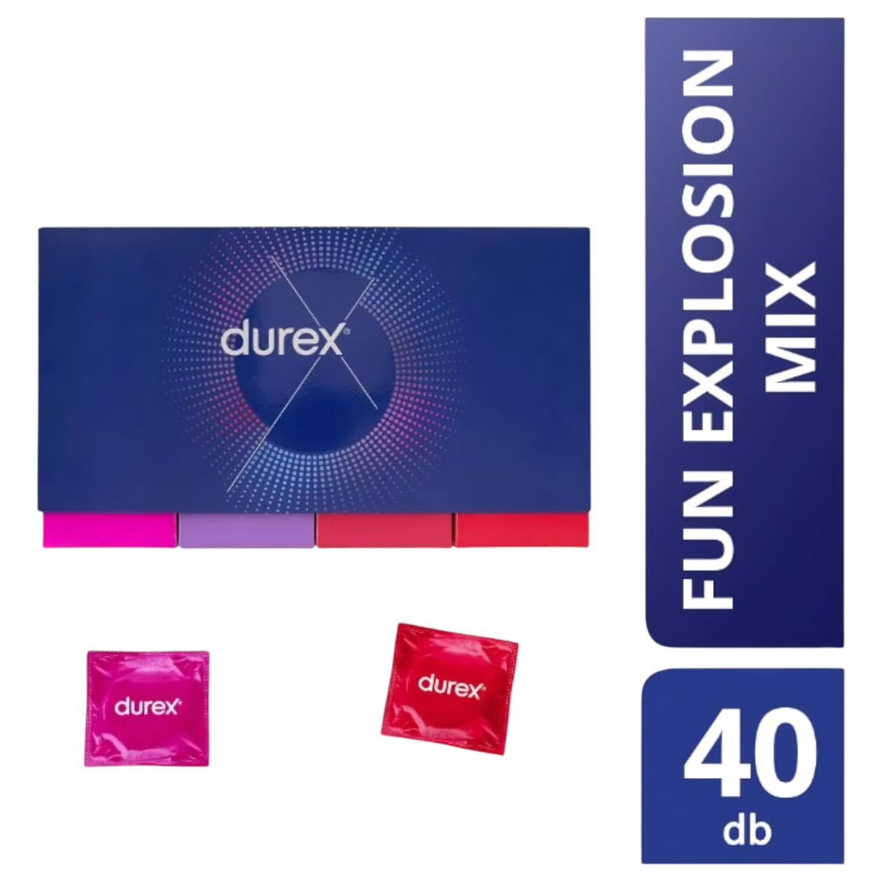 Durex Fun Explosion - diszkrét óvszer csomag (40db)