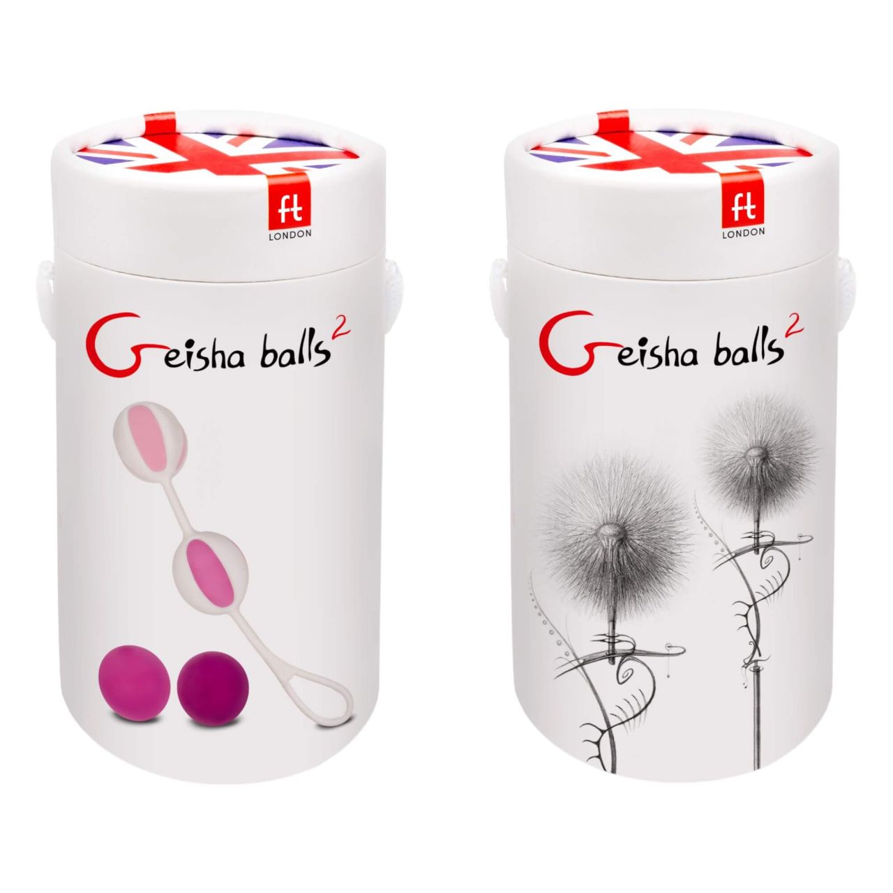 Geisha Balls 2 - variálható gésagolyó szett (pink-fehér)