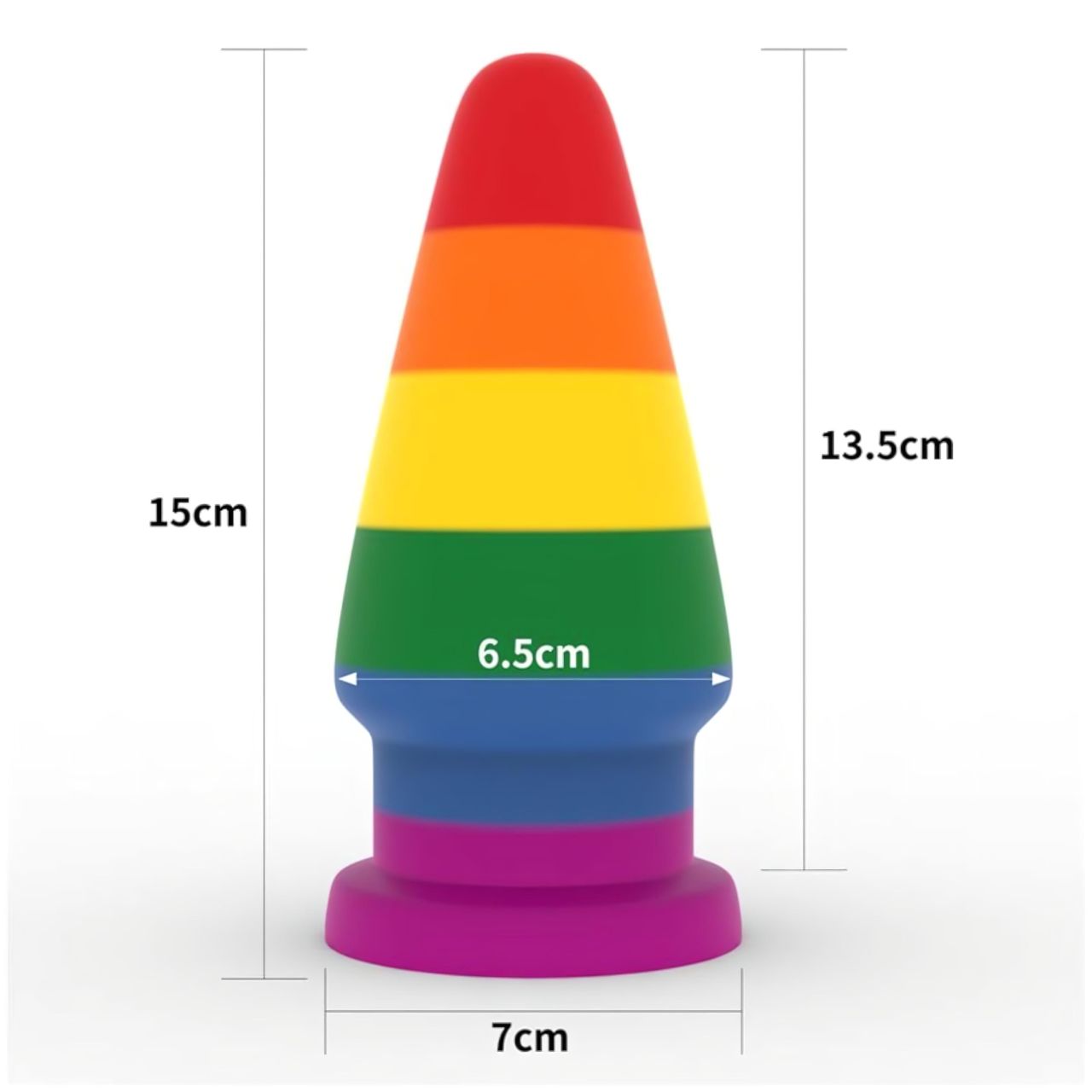 Lovetoy Prider - anál tágító plug - 15cm (szivárvány) Lovetoy Prider - anál tágító plug - 15cm (szivárvány)