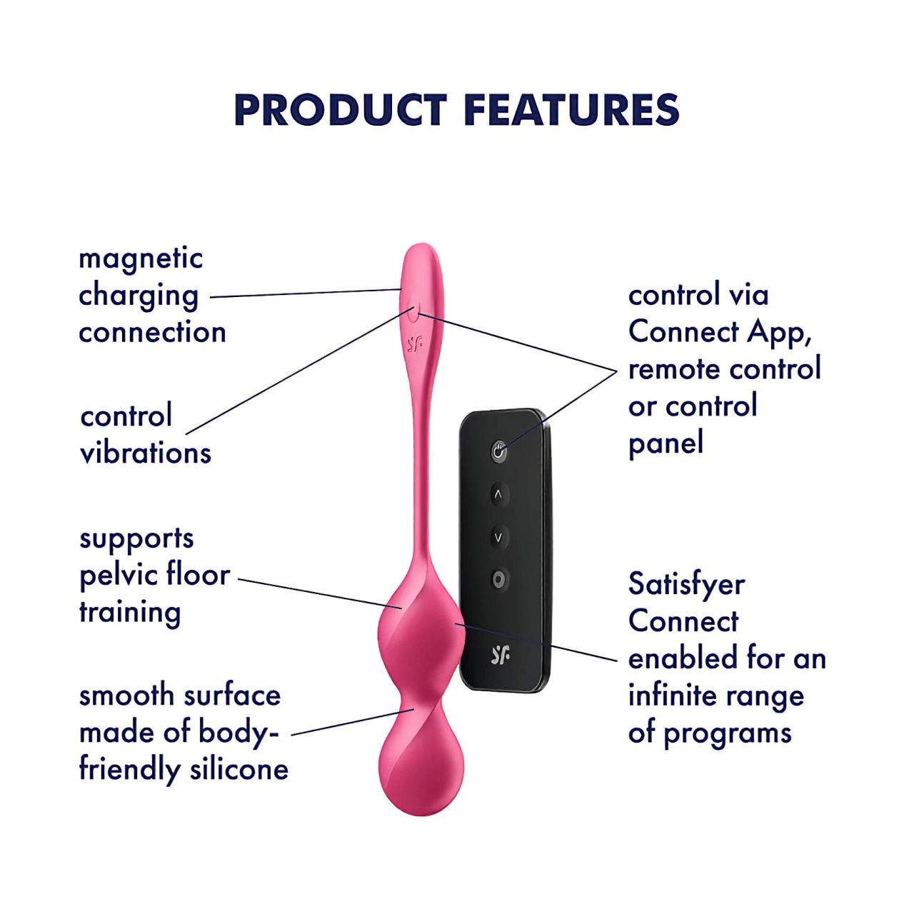 Satisfyer Love Birds 2 - okos, vibrációs gésagolyó (pink)