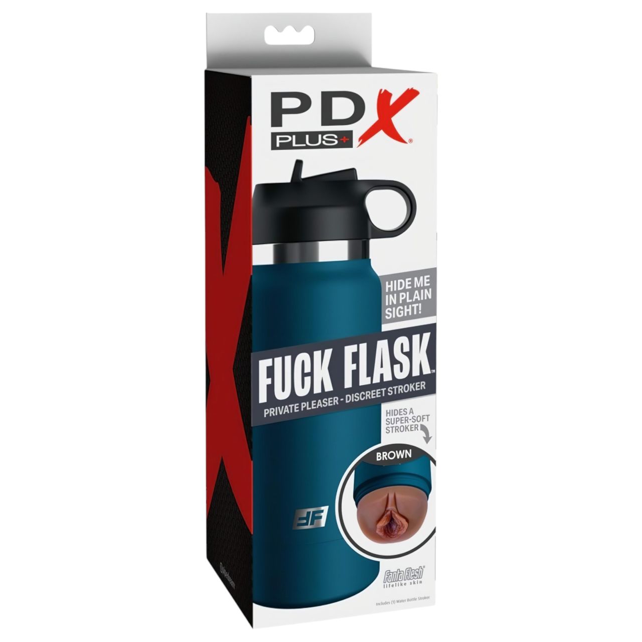 Fuck Flask Private Pleaser - műpunci kulacsban (kék-barna) Fuck Flask Private Pleaser - műpunci kulacsban (kék-barna)