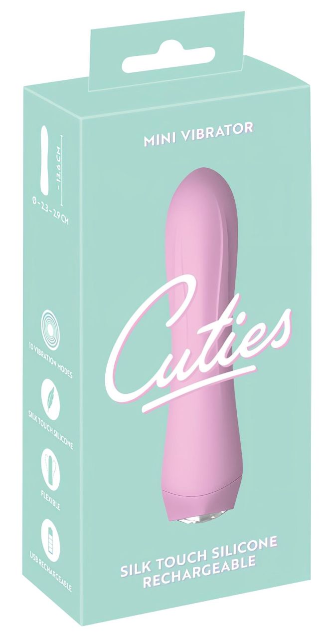 Cuties Mini 4 - akkus, vízálló vibrátor (pink)