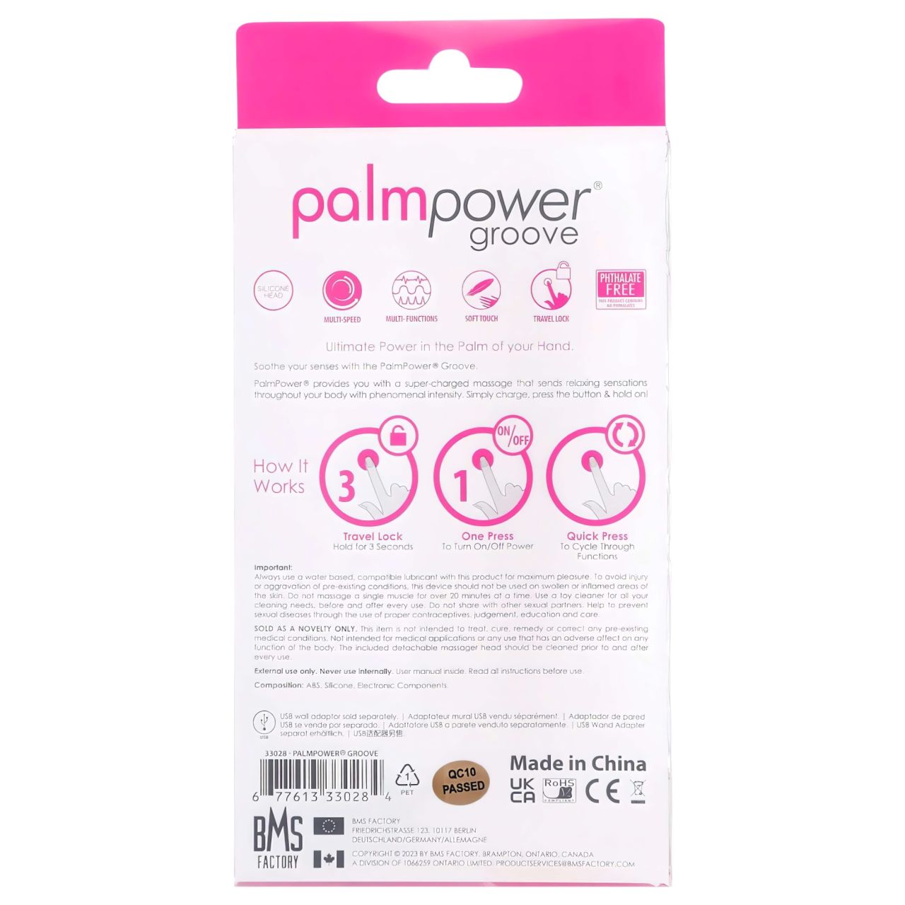 PalmPower groove - akkus masszírozó vibrátor (pink) PalmPower groove - akkus masszírozó vibrátor (pink)