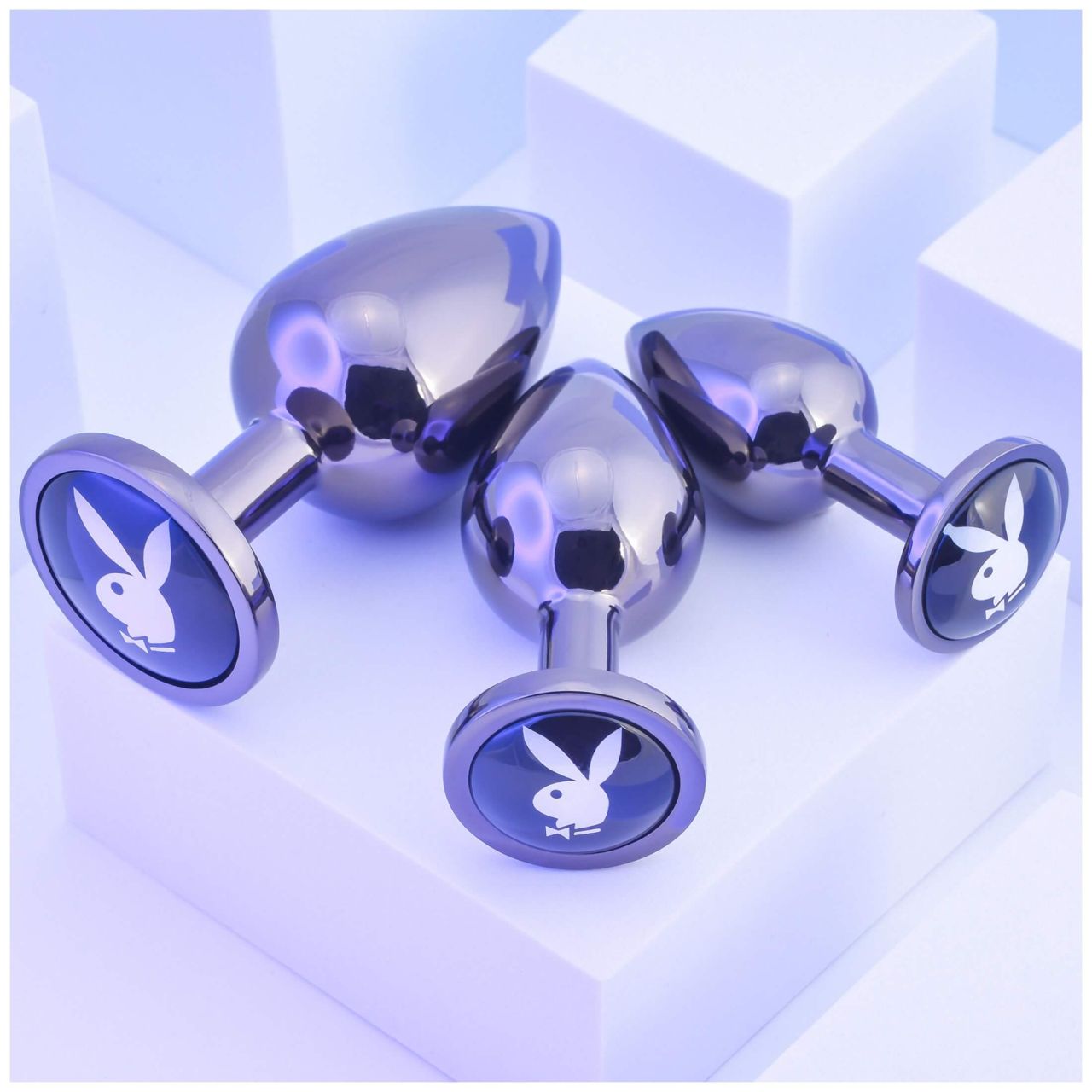 Playboy - anál plug szett - 3 részes (ezüst) Playboy - anál plug szett - 3 részes (ezüst)