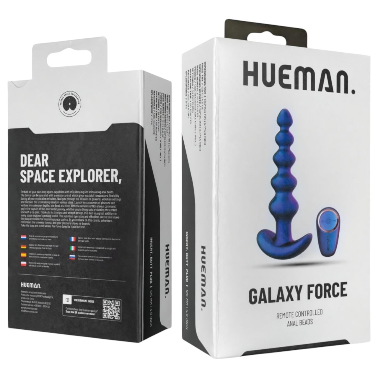 Hueman Galaxy Force - rádiós anál vibrátor (lila)