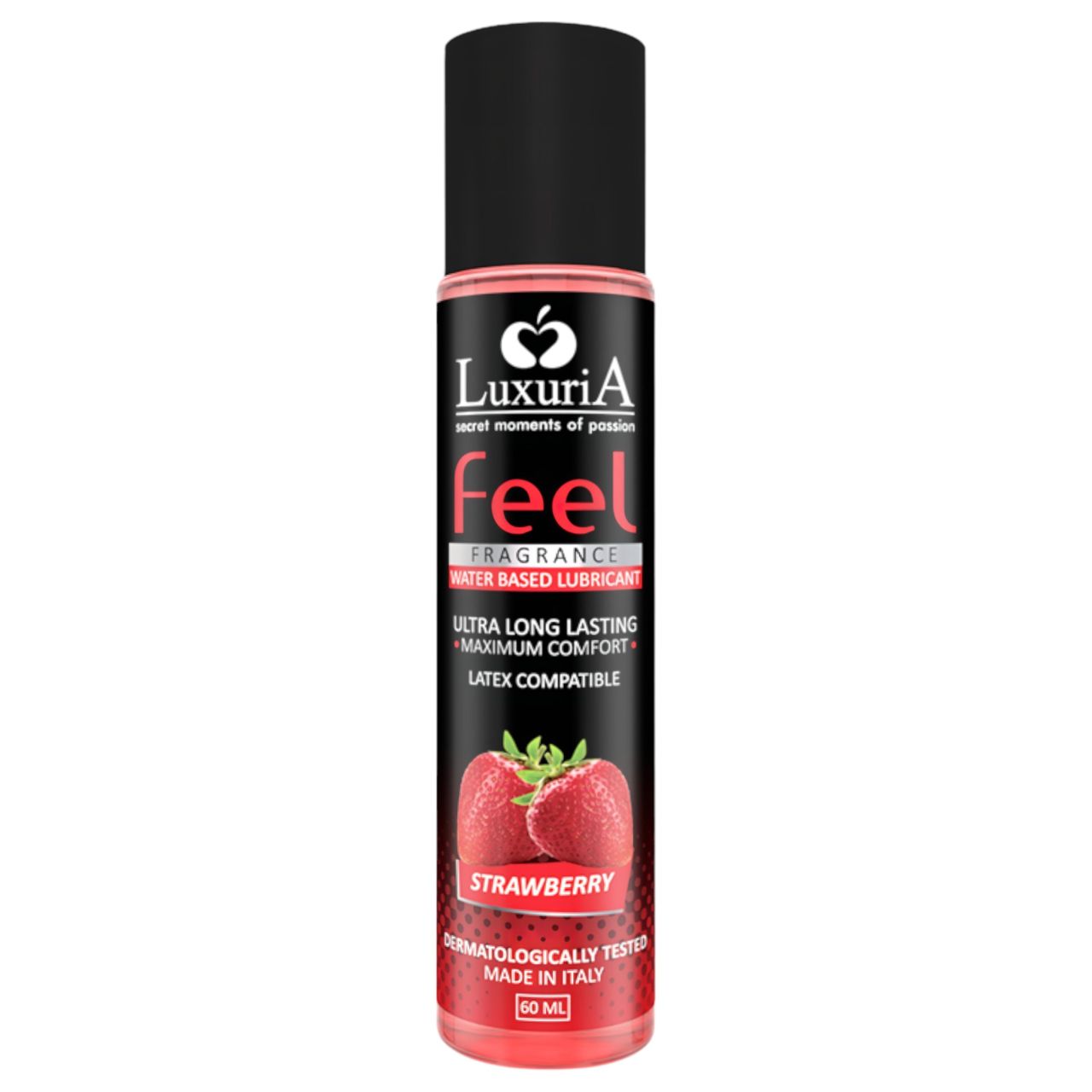 LuxuriA Feel Strawberry - vízbázisú síkosító - eper (60ml)