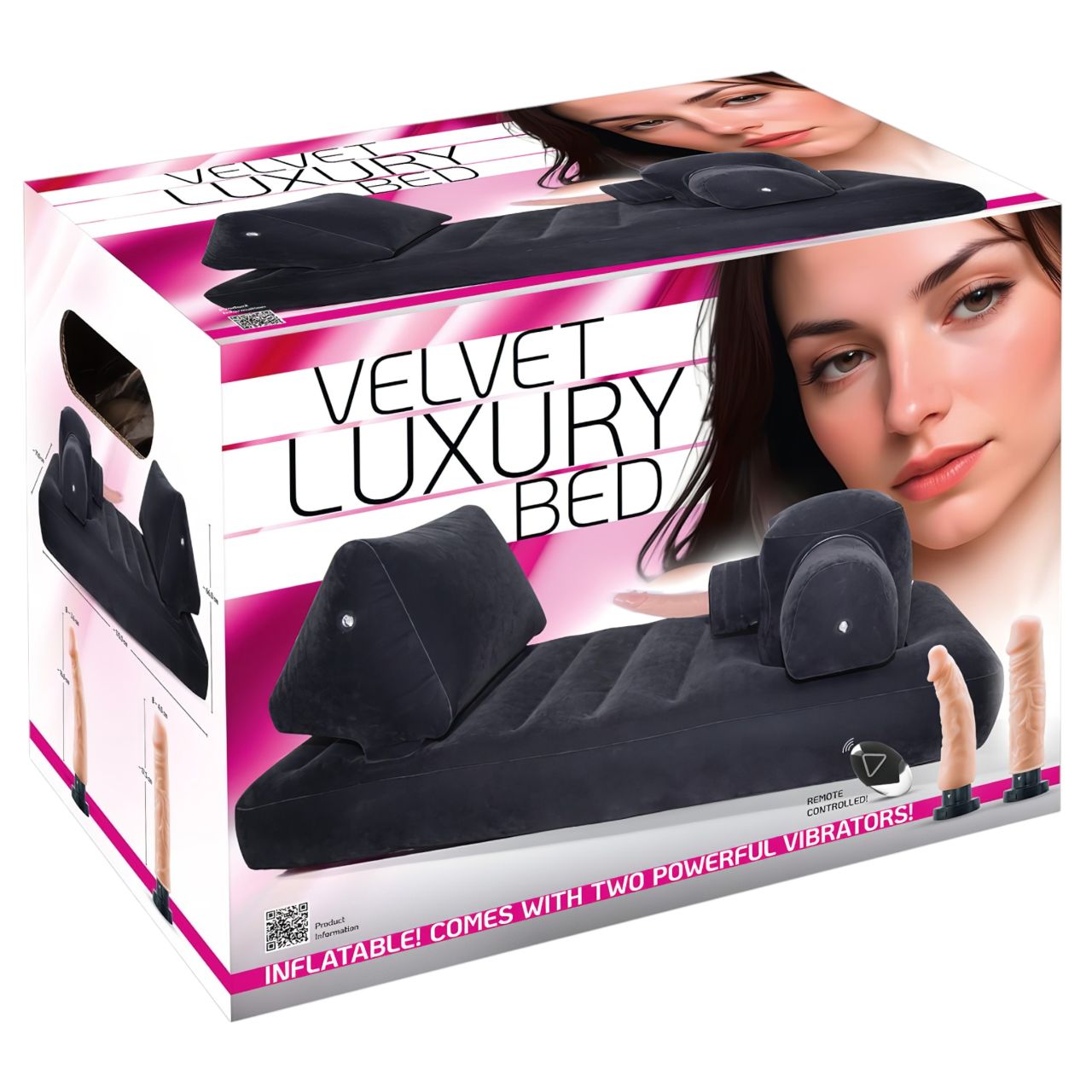 You2Toys Velvet Luxury - szexgép, beépített ággyal (fekete)