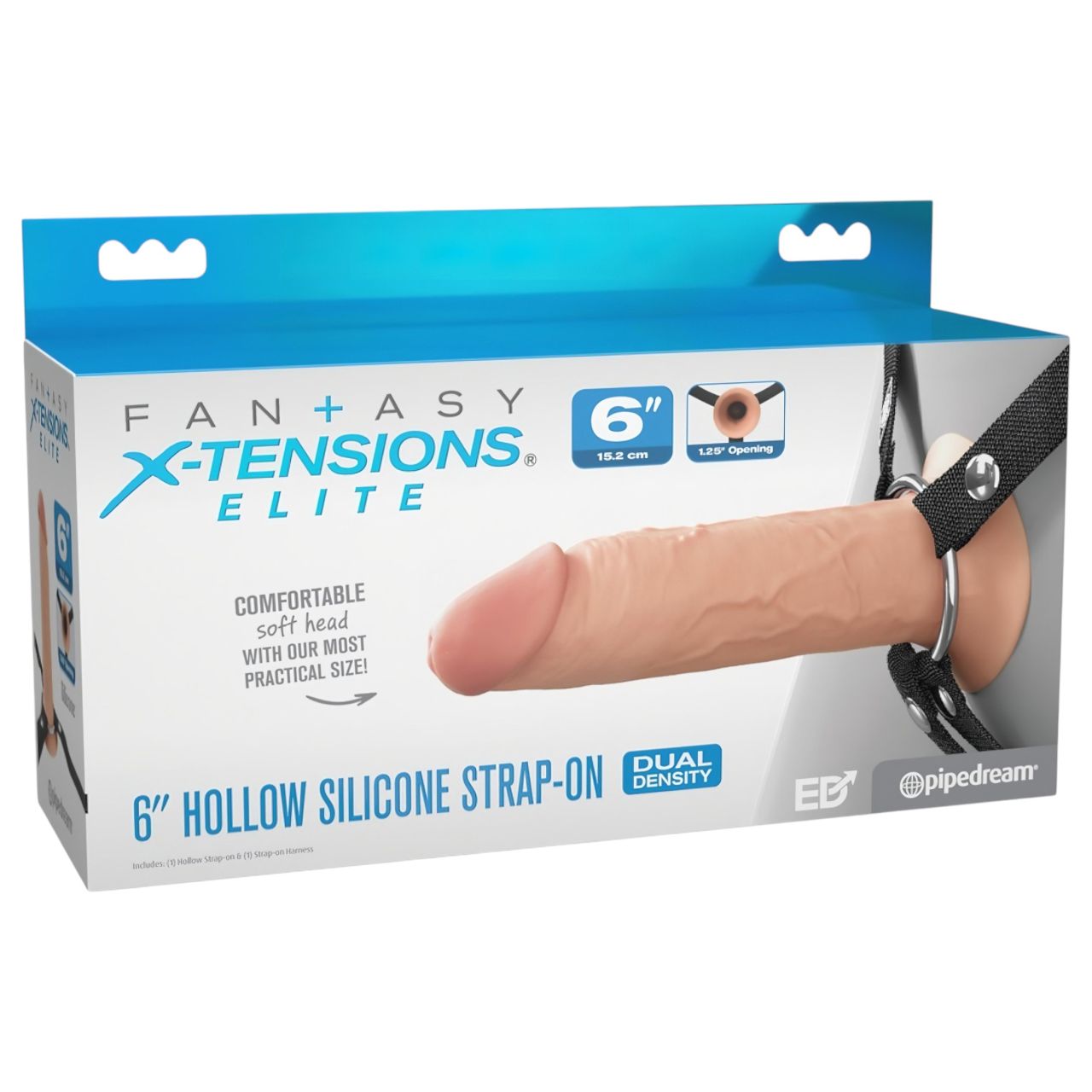 X-TENSION Elite - üreges felcsatolható dildó (natúr) X-TENSION Elite - üreges felcsatolható dildó (natúr)