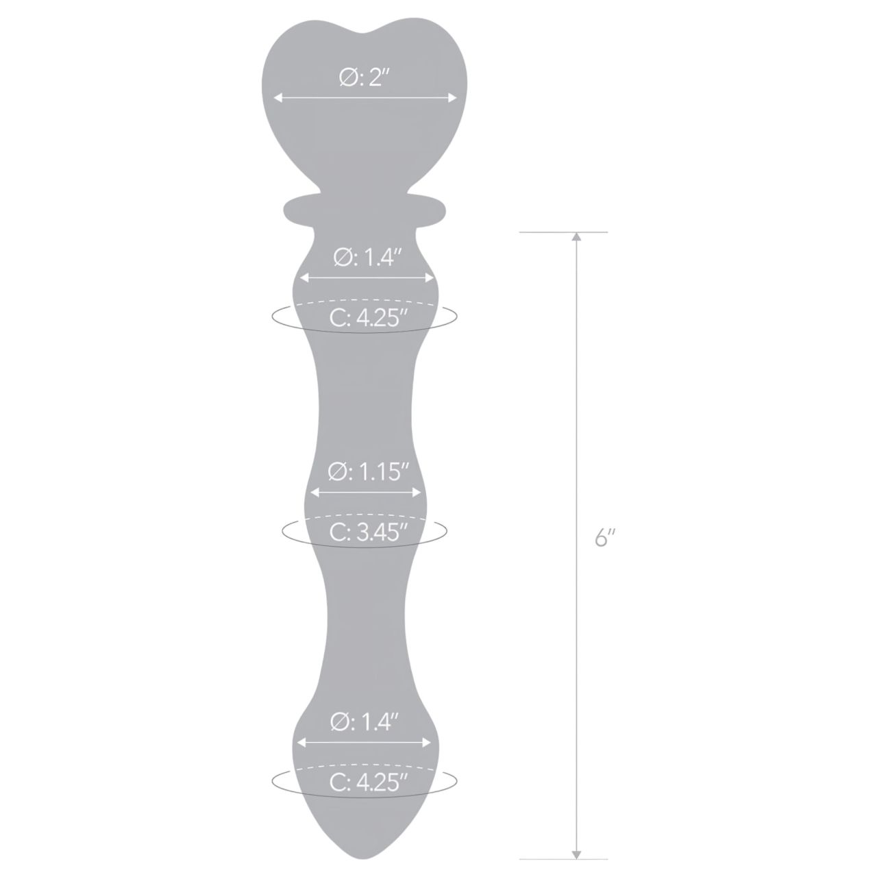 GLAS - szíves üveg dildó (átlátszó) GLAS - szíves üveg dildó (átlátszó)