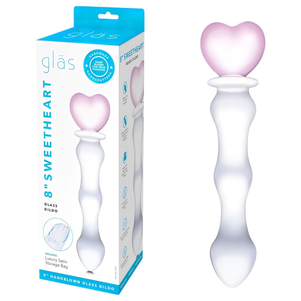 GLAS - szíves üveg dildó (átlátszó) GLAS - szíves üveg dildó (átlátszó)