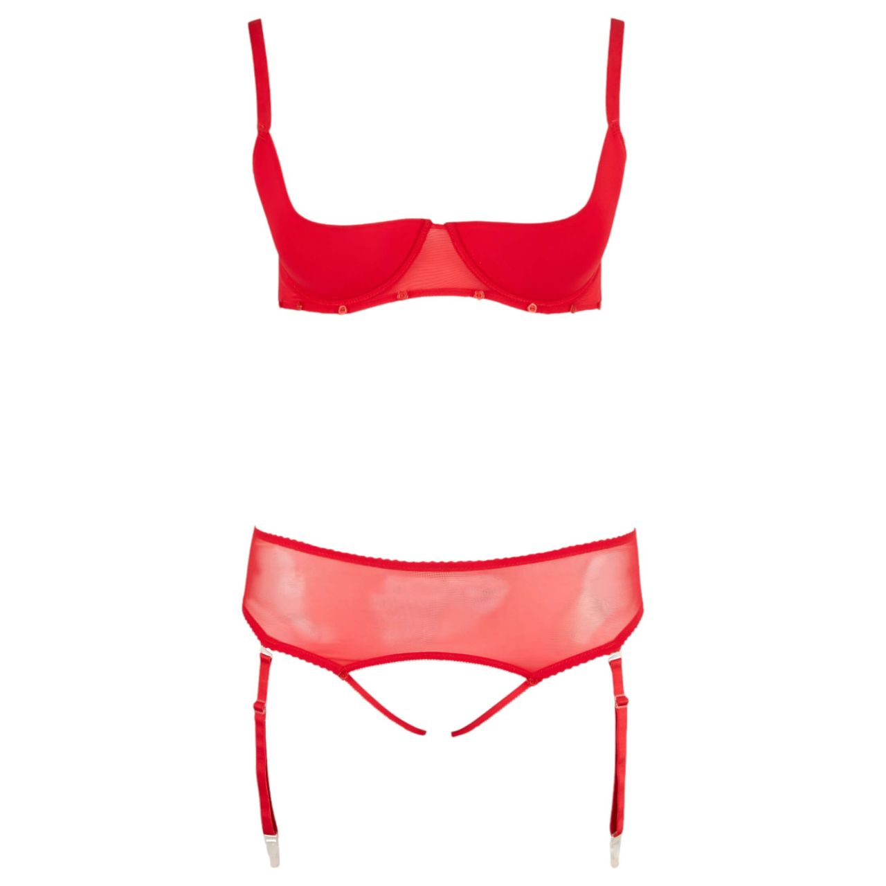 / Cottelli Plus Size - variálható fehérnemű duó (piros) / Cottelli Plus Size - variálható fehérnemű duó (piros)