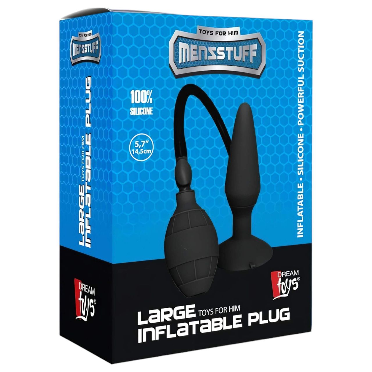 MenzStuff L - pumpálható anál plug - fekete (nagy) MenzStuff L - pumpálható anál plug - fekete (nagy)