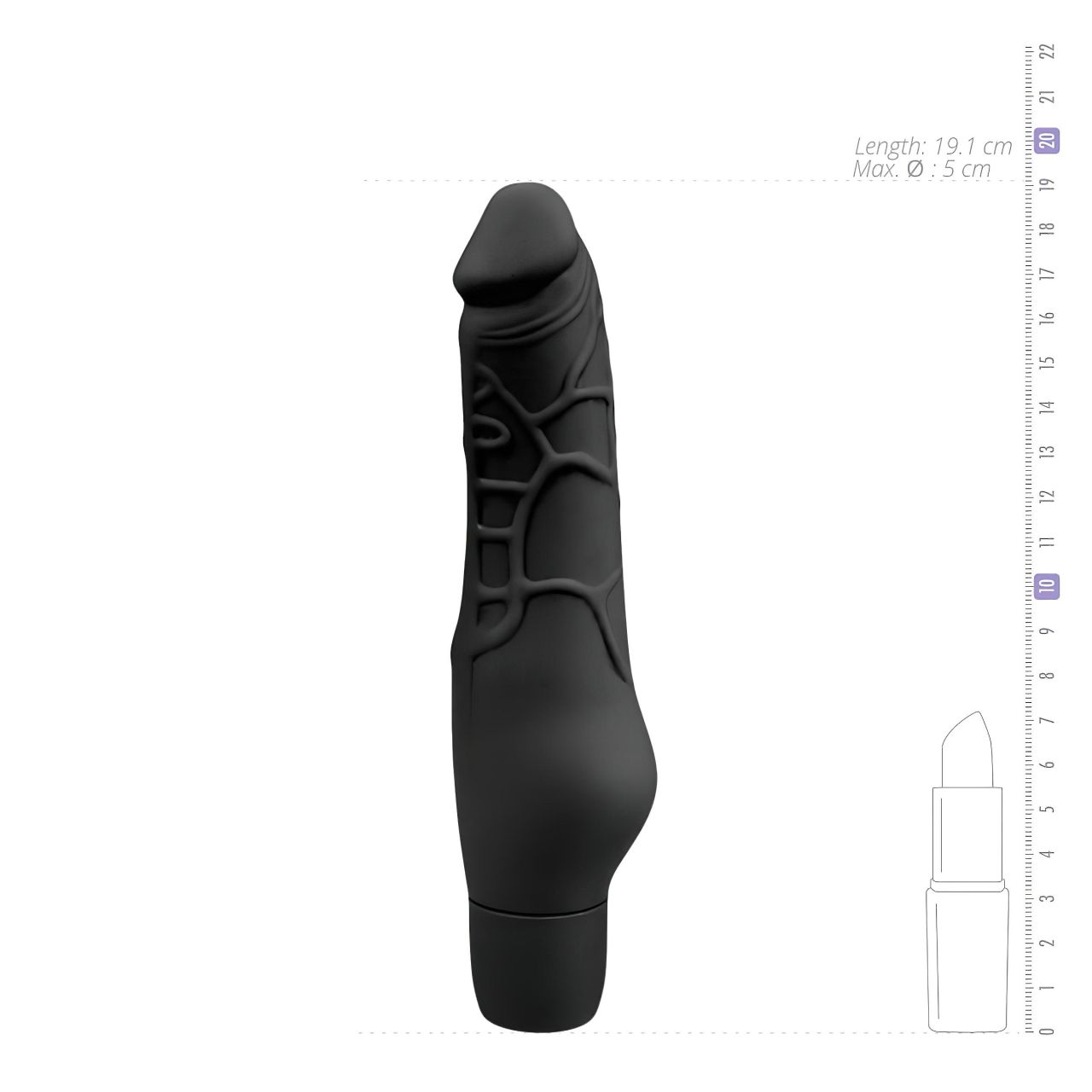 Easytoys Power Vibe - normál szilikon pénisz vibrátor (fekete) Easytoys Power Vibe - normál szilikon pénisz vibrátor (fekete)