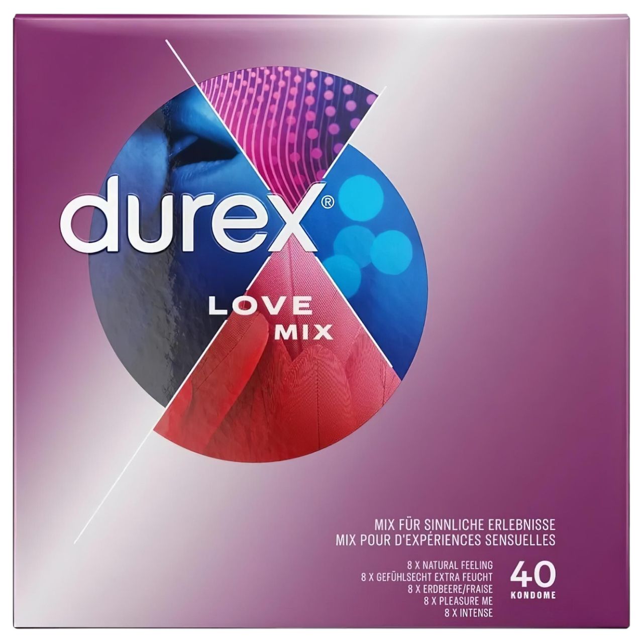 Durex Love Mix - óvszer csomag (40db) Durex Love Mix - óvszer csomag (40db)