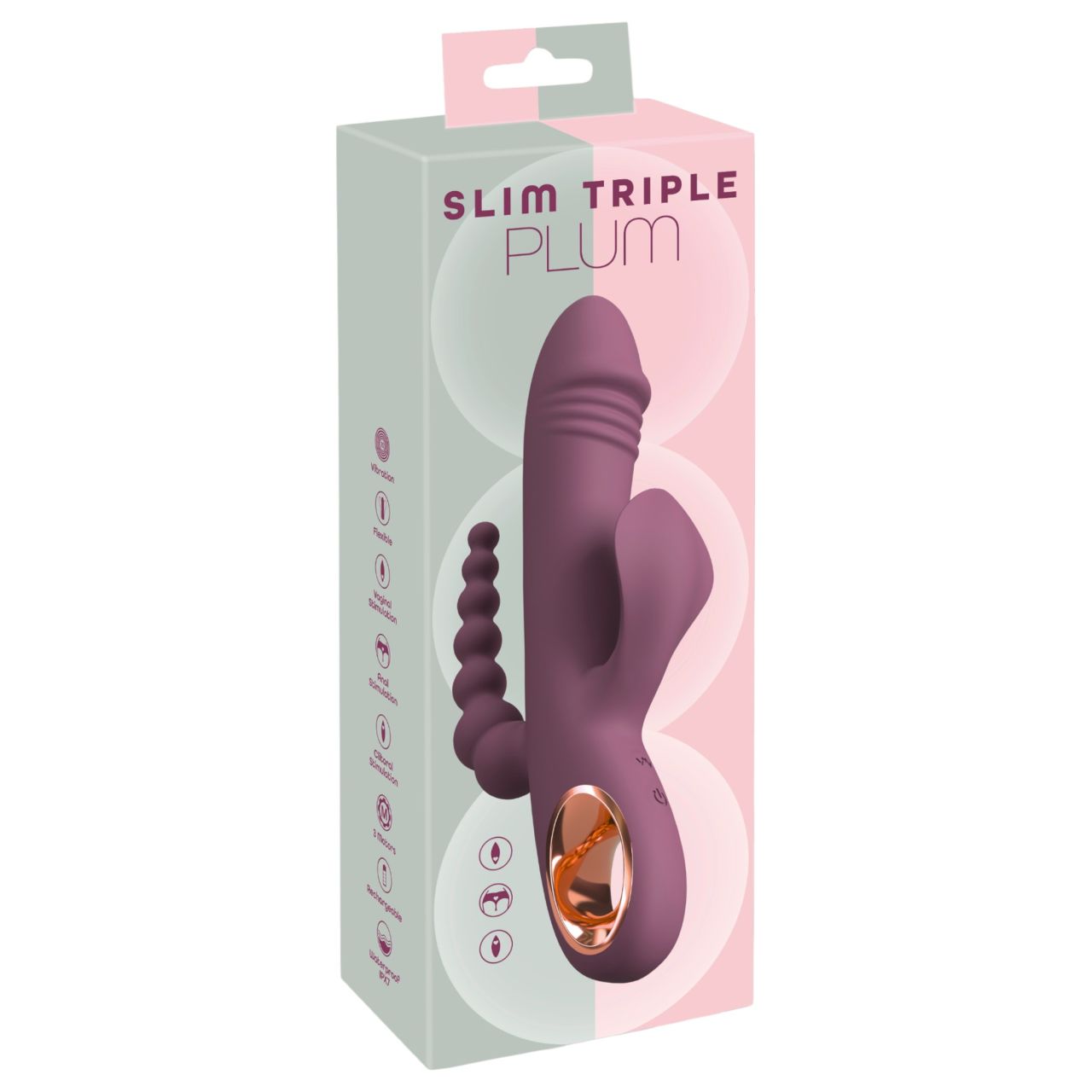 You2Toys - akkus,tripla karos vibrátor (lila) You2Toys - akkus,tripla karos vibrátor (lila)