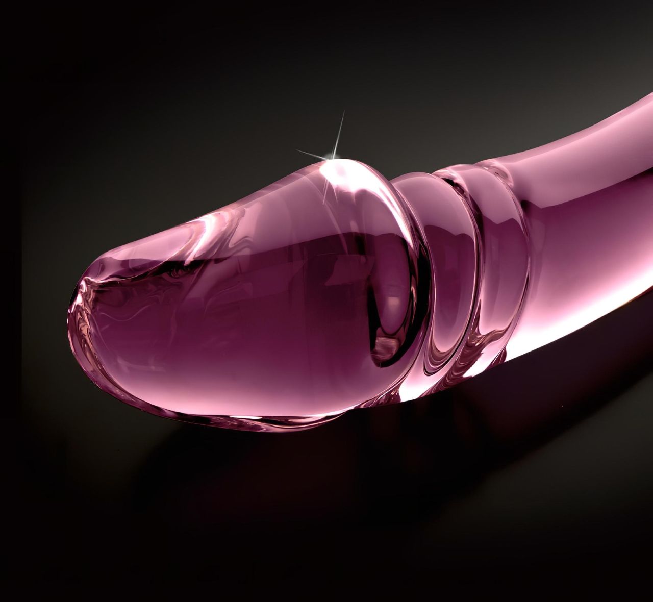 Icicles No. 57 - péniszes kétvégű üveg dildó (pink) Icicles No. 57 - péniszes kétvégű üveg dildó (pink)