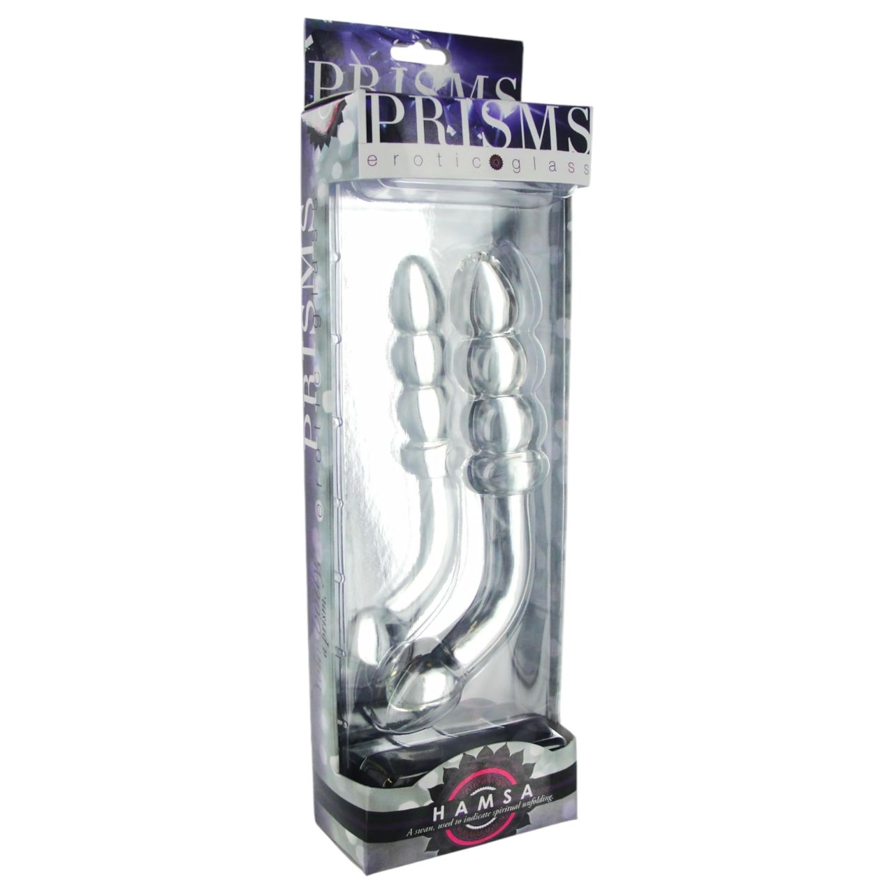 Prisms Hamsa - kétvégű, G-pont üveg dildó (átlátszó) Prisms Hamsa - kétvégű, G-pont üveg dildó (átlátszó)