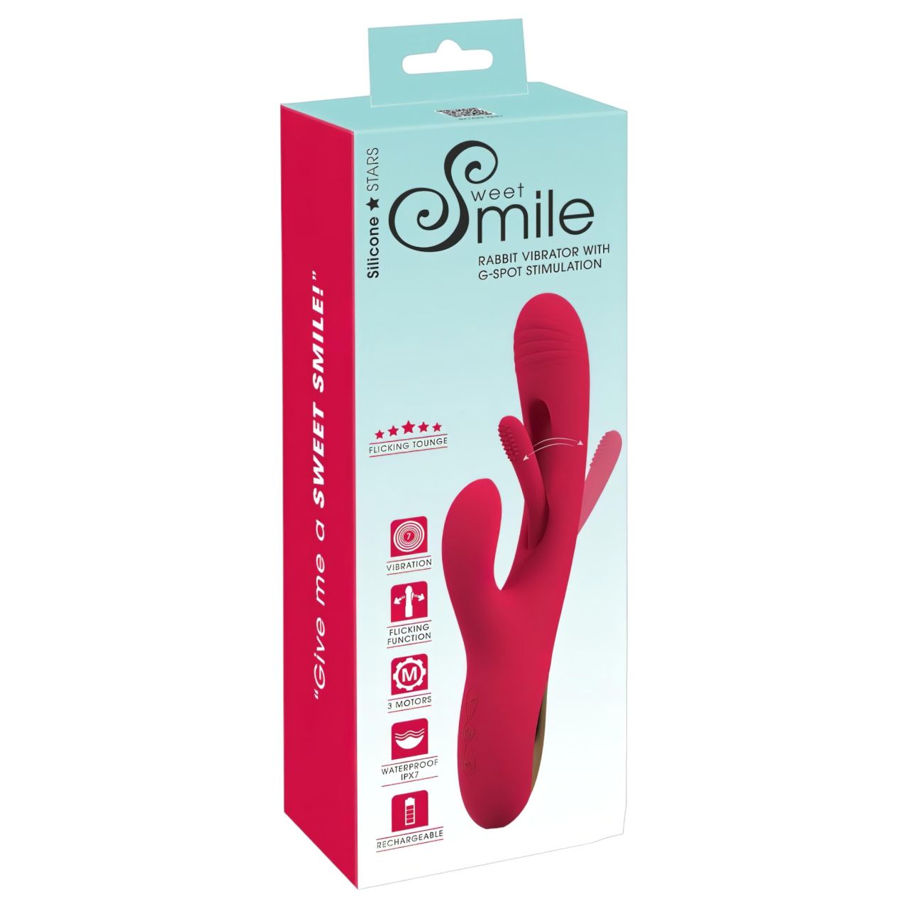Smile - csiklókaros, nyelves vibrátor (piros) Smile - csiklókaros, nyelves vibrátor (piros)
