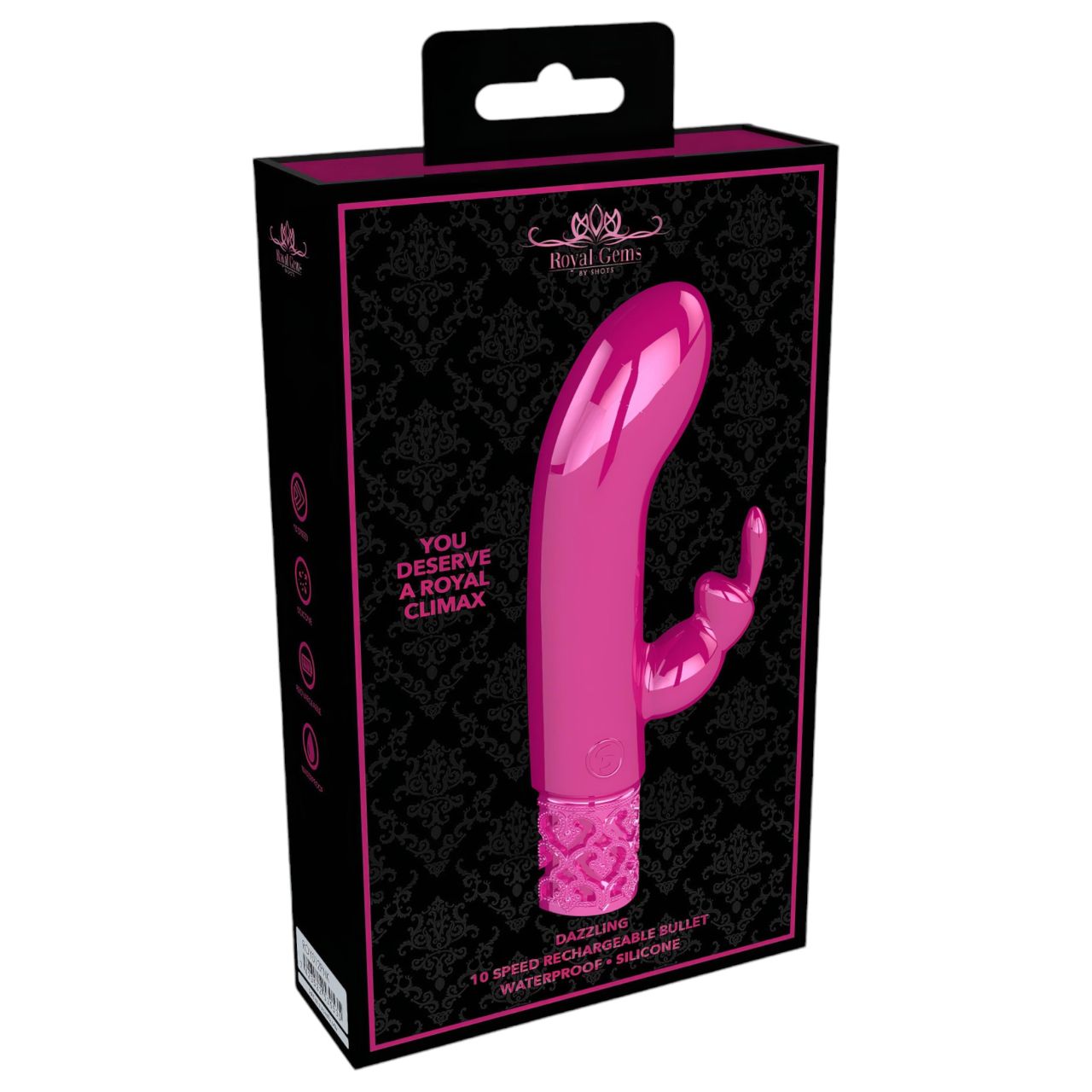Royal Gems Dazzling - akkus csiklókaros vibrátor (pink) Royal Gems Dazzling - akkus csiklókaros vibrátor (pink)
