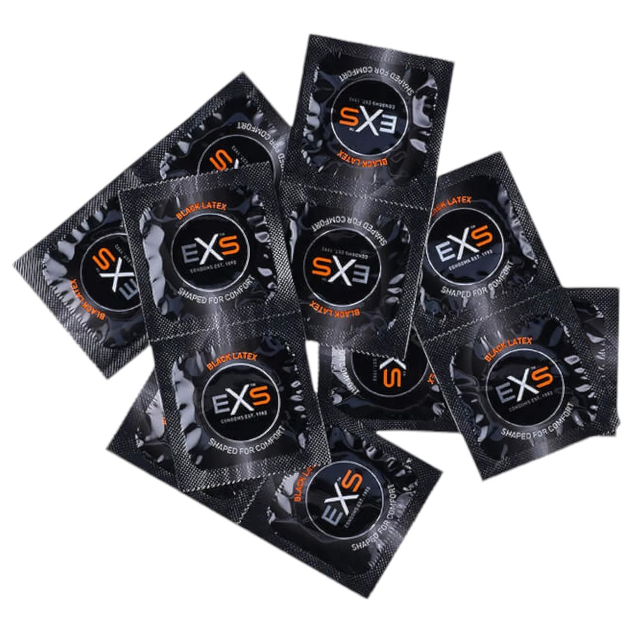 EXS Black - latex óvszer - fekete (100db) EXS Black - latex óvszer - fekete (100db)