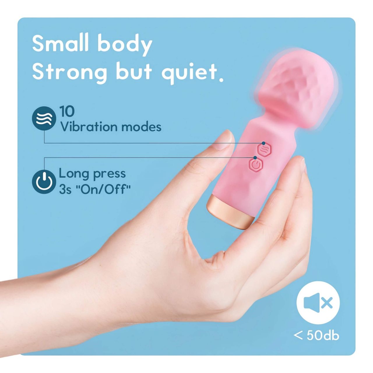 Vibeconnect - akkus, vízálló mini masszírozó vibrátor (pink) Vibeconnect - akkus, vízálló mini masszírozó vibrátor (pink)