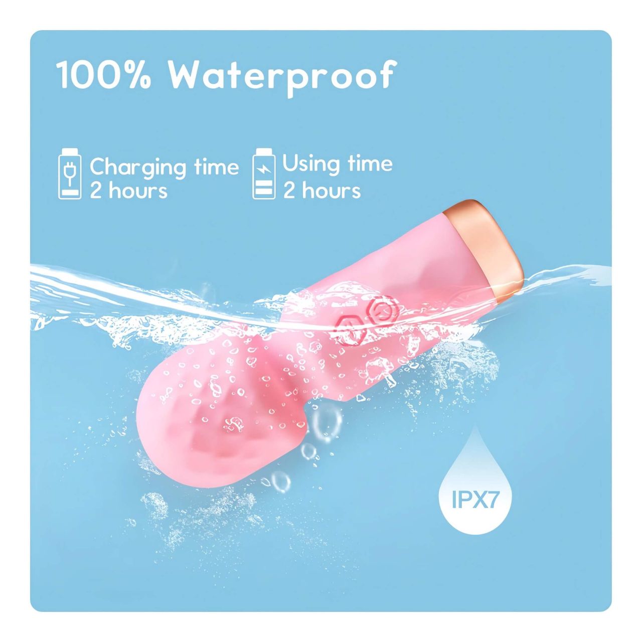 Vibeconnect - akkus, vízálló mini masszírozó vibrátor (pink) Vibeconnect - akkus, vízálló mini masszírozó vibrátor (pink)