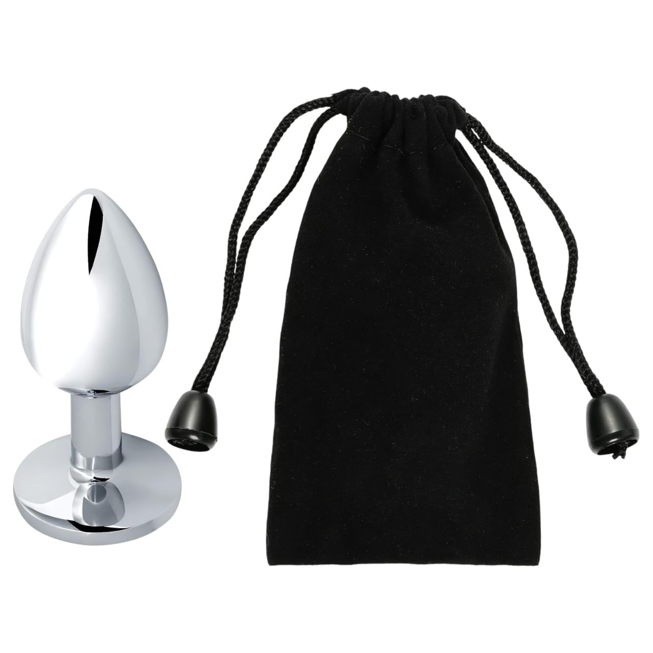 Sunfo - fém anál plug rózsaszín kővel (ezüst) Sunfo - fém anál plug rózsaszín kővel (ezüst)