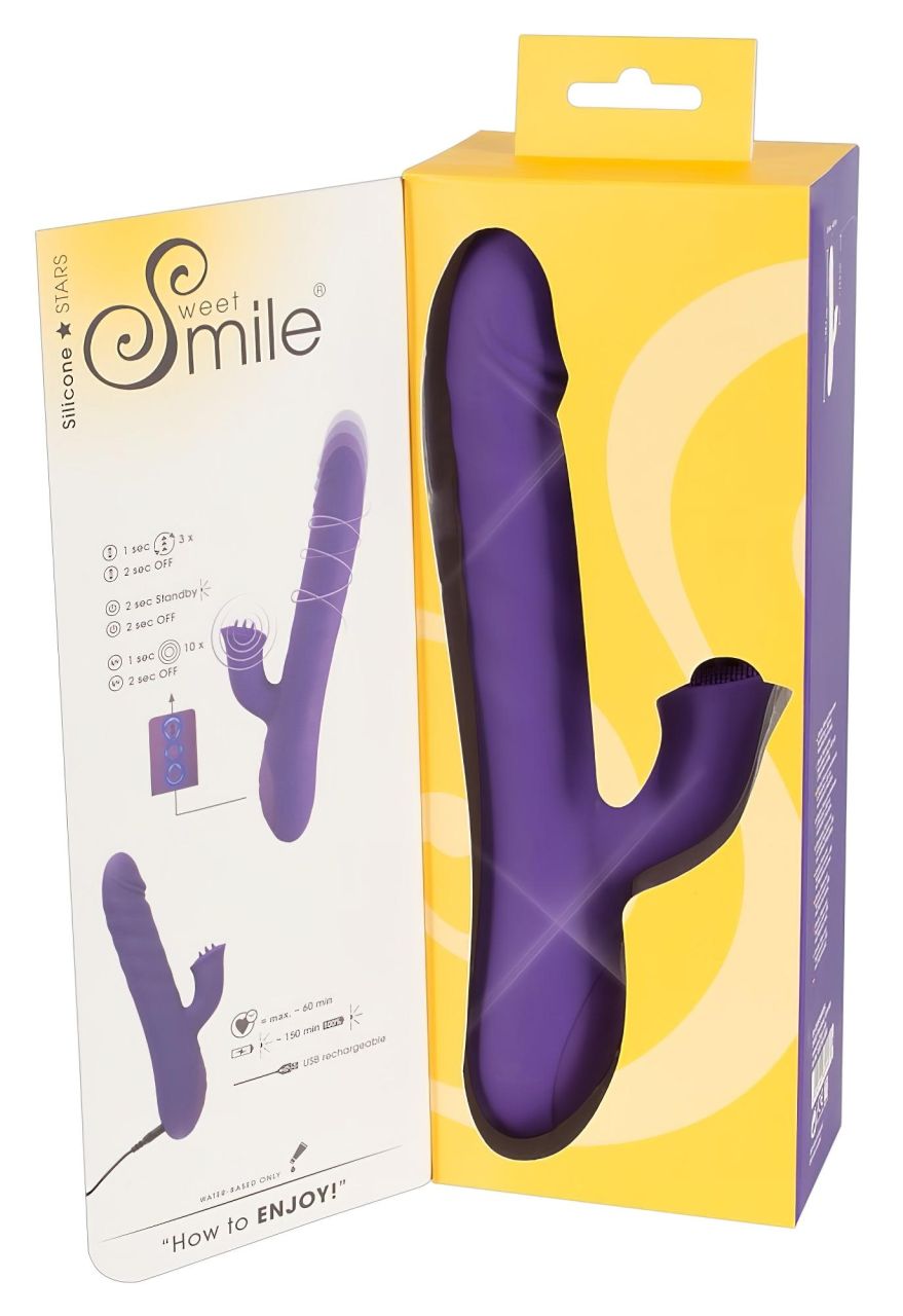 Smile Pearl - gyöngyös lökő vibrátor (lila) Smile Pearl - gyöngyös lökő vibrátor (lila)