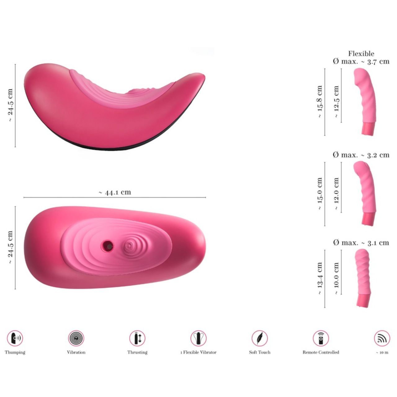 VibePad Rideon - pulzáló G-pont és csiklóizgató hinta (pink) VibePad Rideon - pulzáló G-pont és csiklóizgató hinta (pink)
