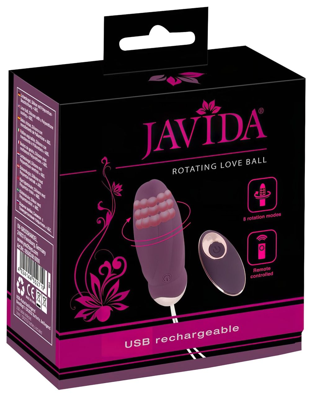 Javida - rádiós, forgó gyöngyös vibrotojás (lila) Javida - rádiós, forgó gyöngyös vibrotojás (lila)
