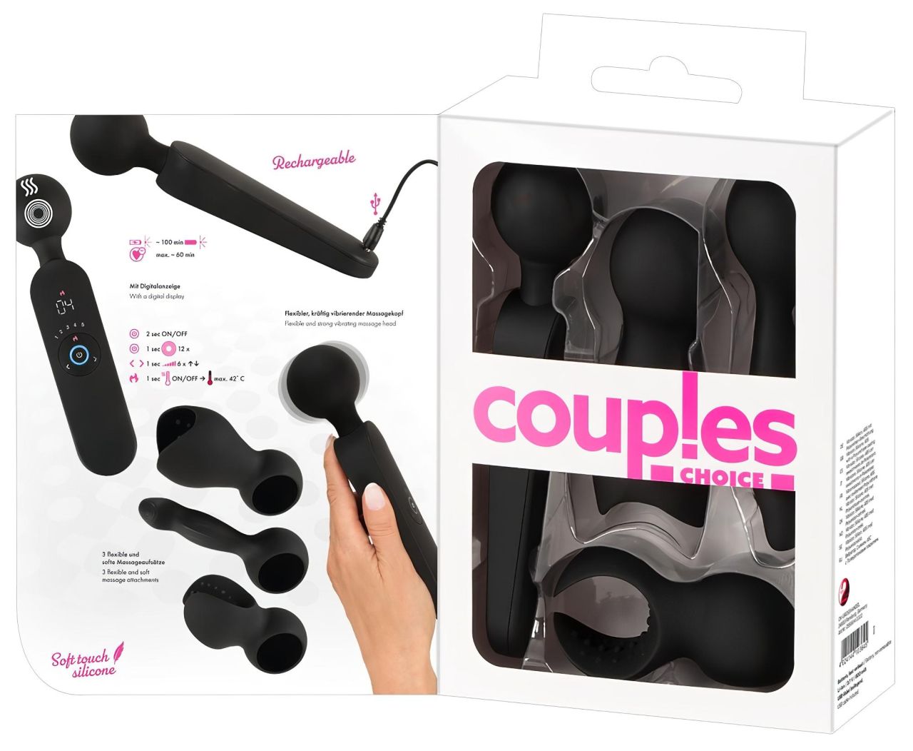 Couples Choice - akkus, melegítő masszírozó vibrátor (fekete) Couples Choice - akkus, melegítő masszírozó vibrátor (fekete)