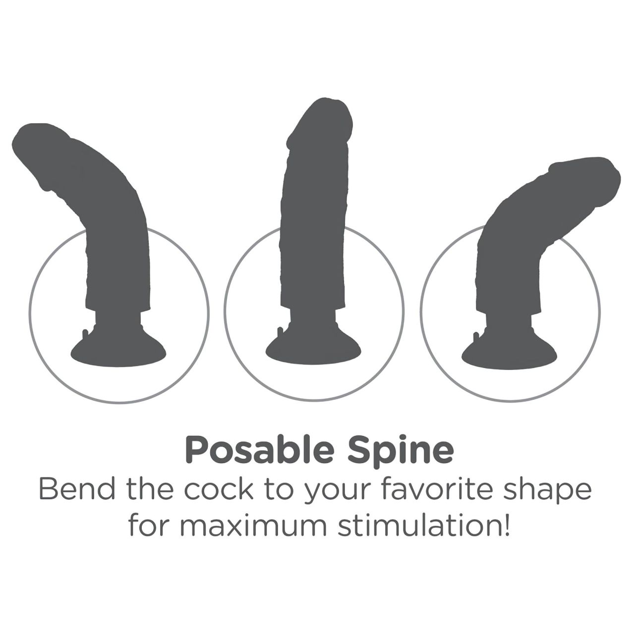 King Cock 9 tapadókorongos vibrátor (23 cm) - natúr King Cock 9 tapadókorongos vibrátor (23 cm) - natúr