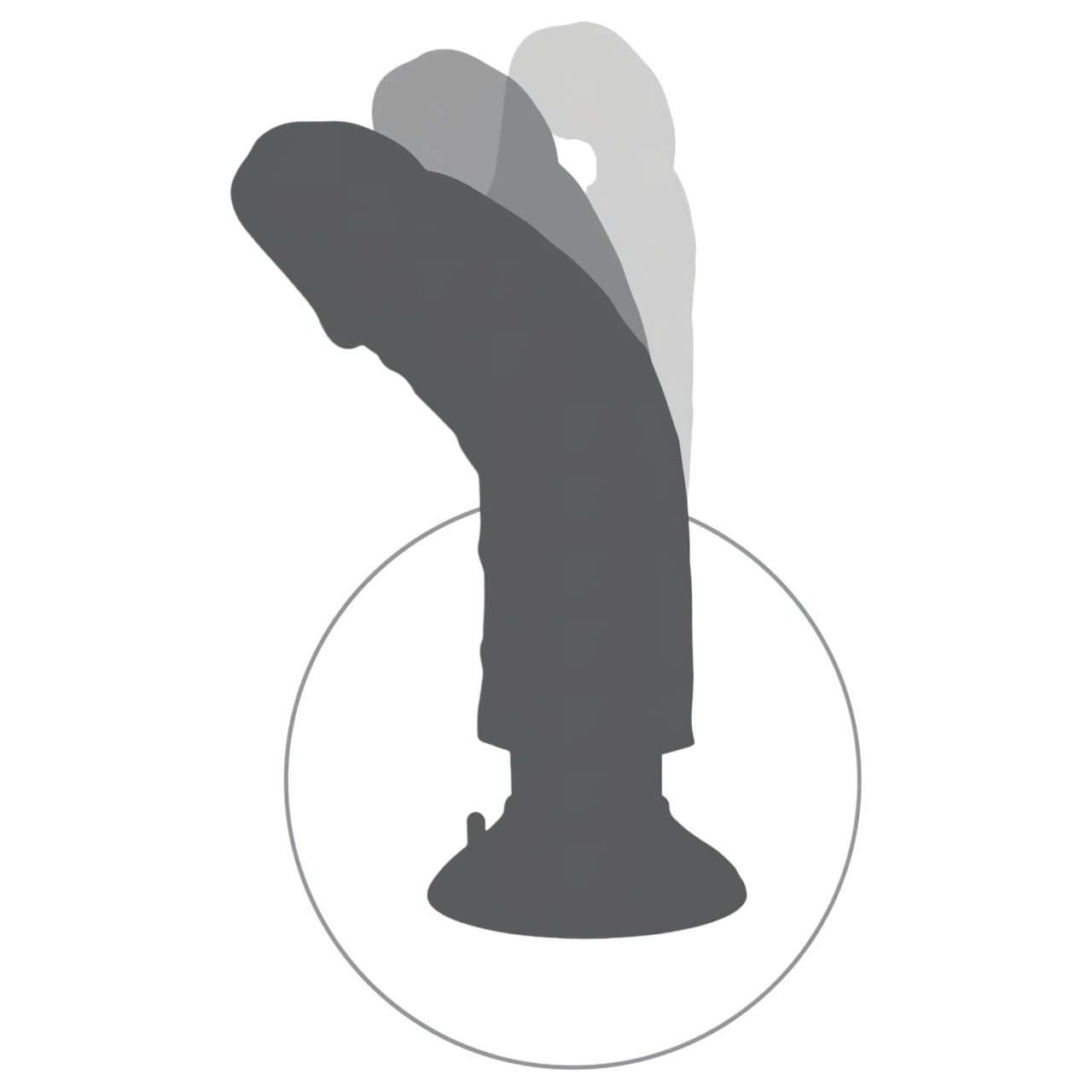 King Cock 9 tapadókorongos vibrátor (23 cm) - natúr King Cock 9 tapadókorongos vibrátor (23 cm) - natúr