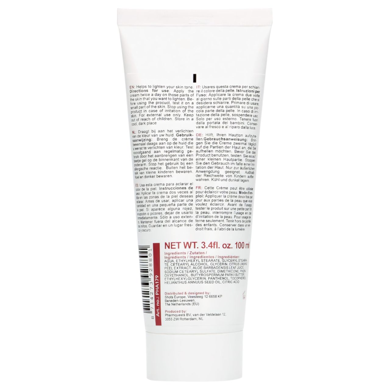 Pharmquests Gene White - bőrfehérítő krém (100ml) Pharmquests Gene White - bőrfehérítő krém (100ml)