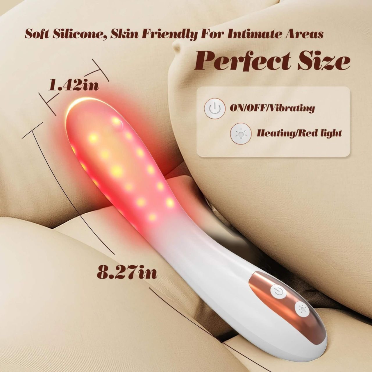 IntiGlow - Hüvelyfiatalító LED G-pont vibrátor (fehér) -